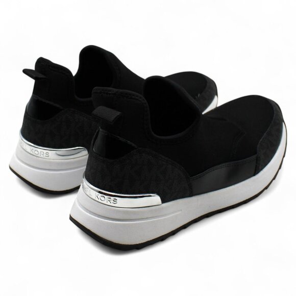 Michael Kors Black Fabric Round Toe Low Top Slip On Fashion Sneakers - Picture 5 of 8